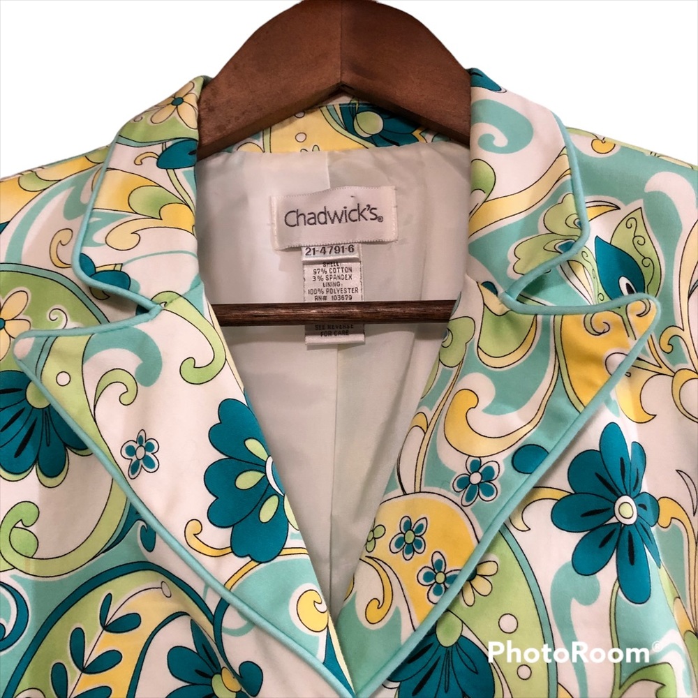 Chadwick’s Paisley & Floral Print Blazer Size 16 - Picture 3 of 13